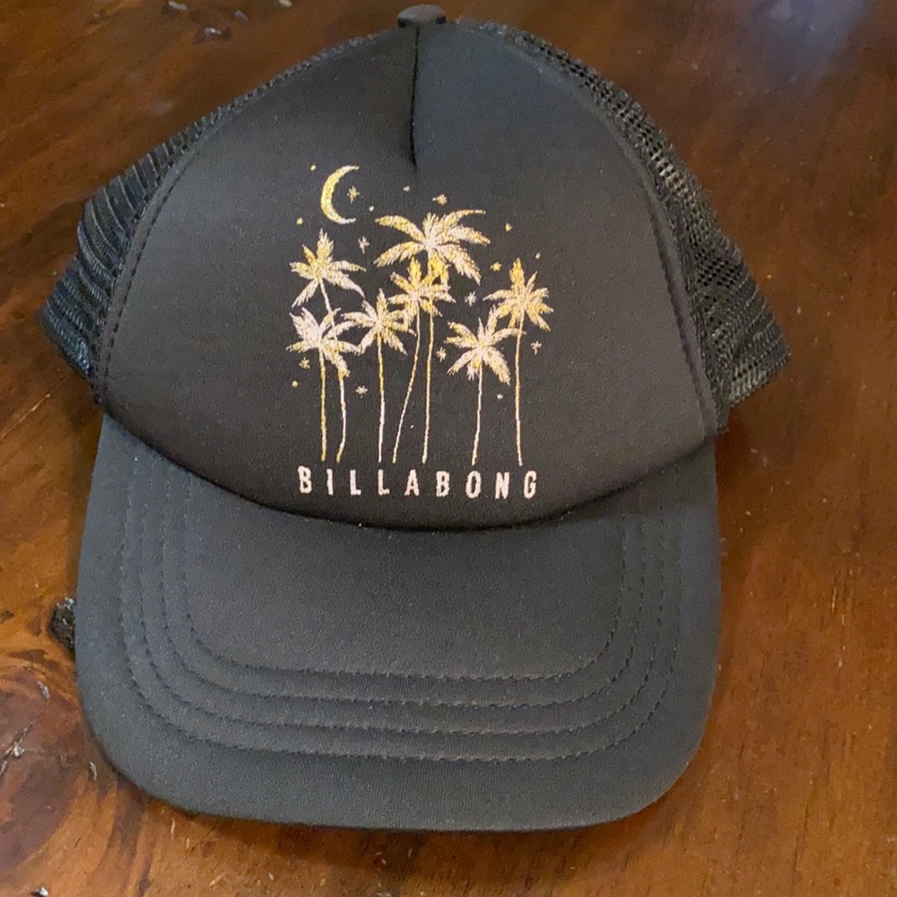 Billabong Black and Gold Palm Tree Hat